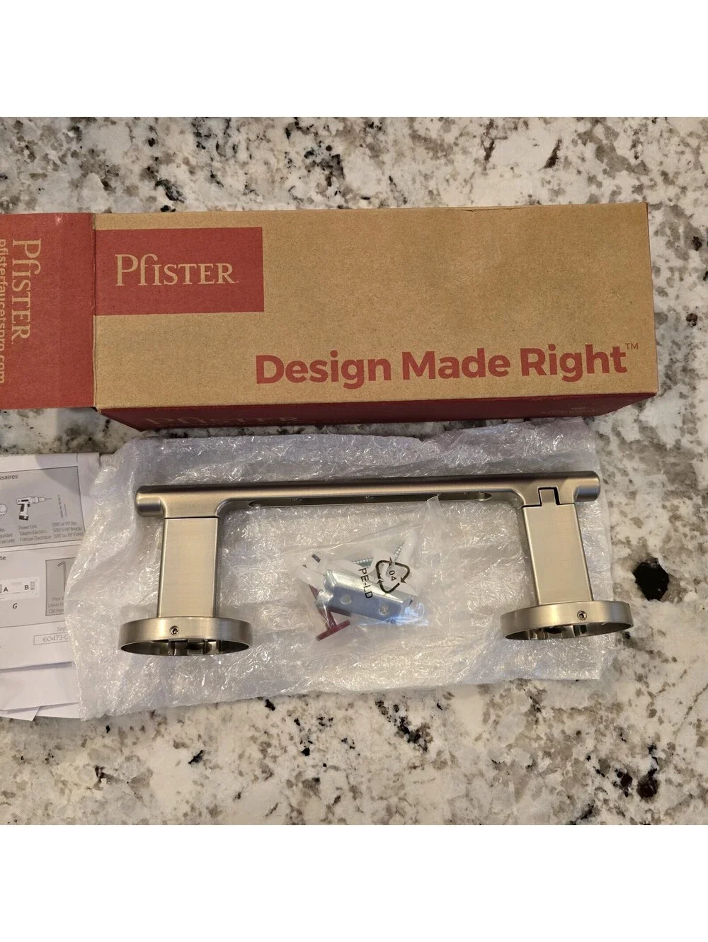 Pfister BPH-CSO0GS Nickel Wall Mounted Pivoting Toilet Paper Holder - NEW